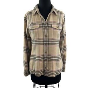 PATAGONIA Fjord Flannel Shirt Top Button-Down Long Sleeves Pockets Size 2
